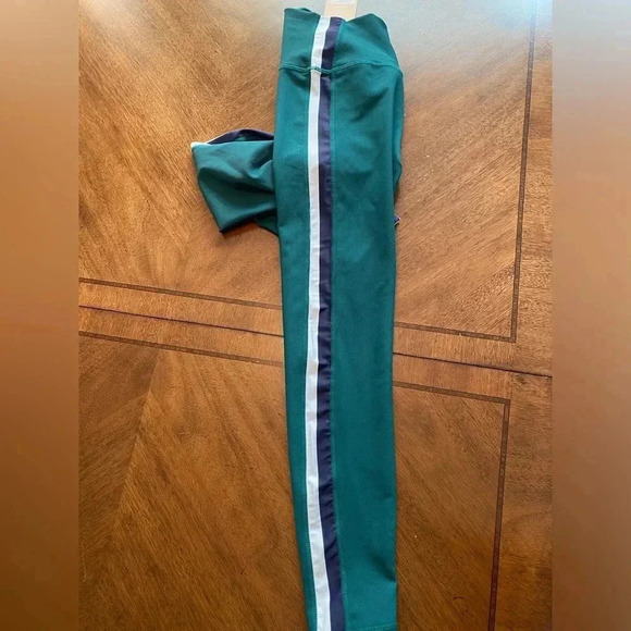 Wilo The Label Women’s Colorblock Ribbed Leggings Gym Workout‎ Pants Green S NWT - Picture 3 of 12